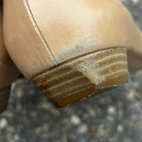 Diane B Vintage Camel Buckle Toe Leather Flats - Picture 6 of 11